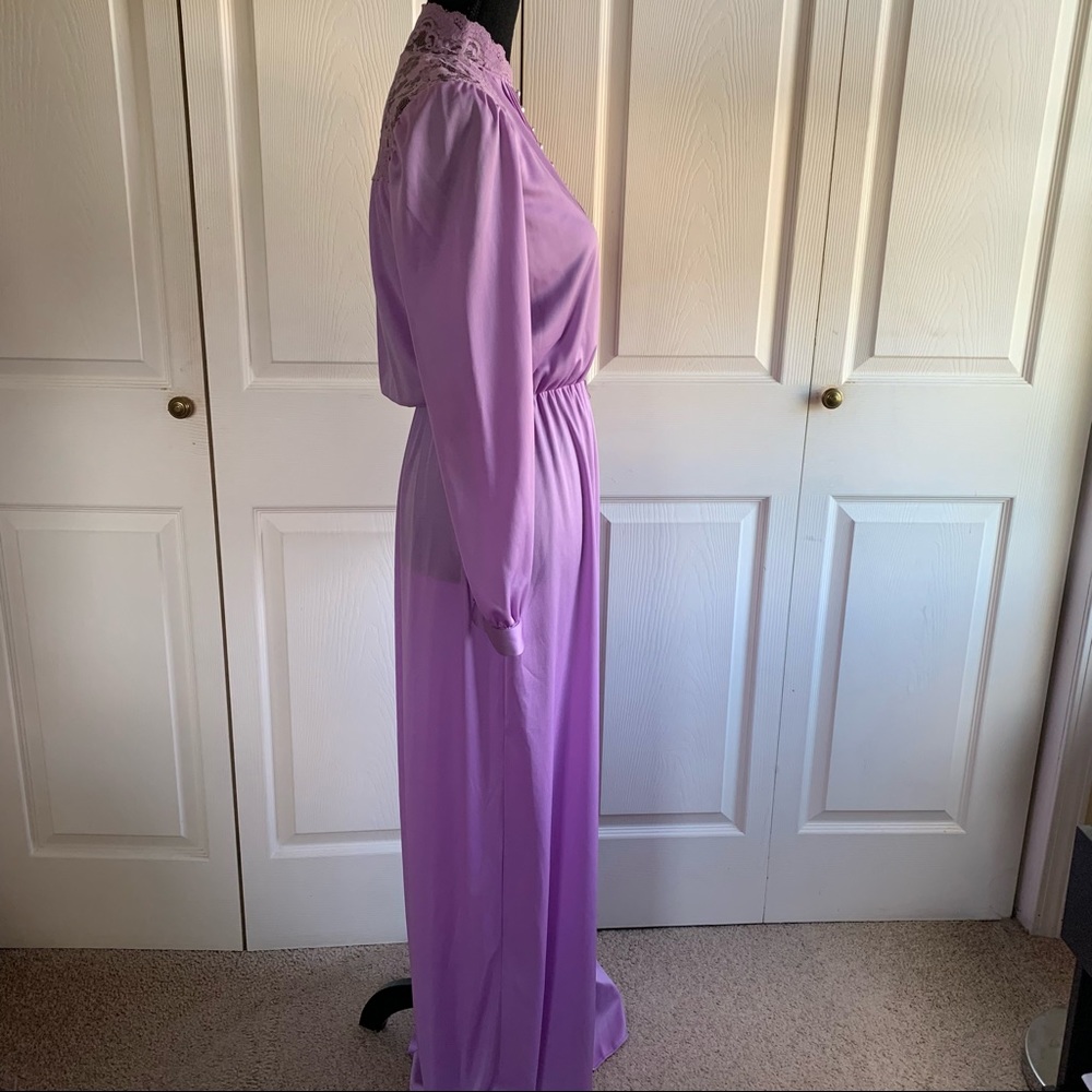 Vintage Purple Dress Size 9/10 - Picture 4 of 11